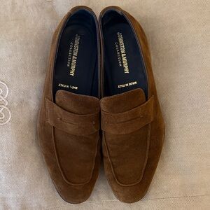 Johnston & Murphy Tan Suede Slip-Ons